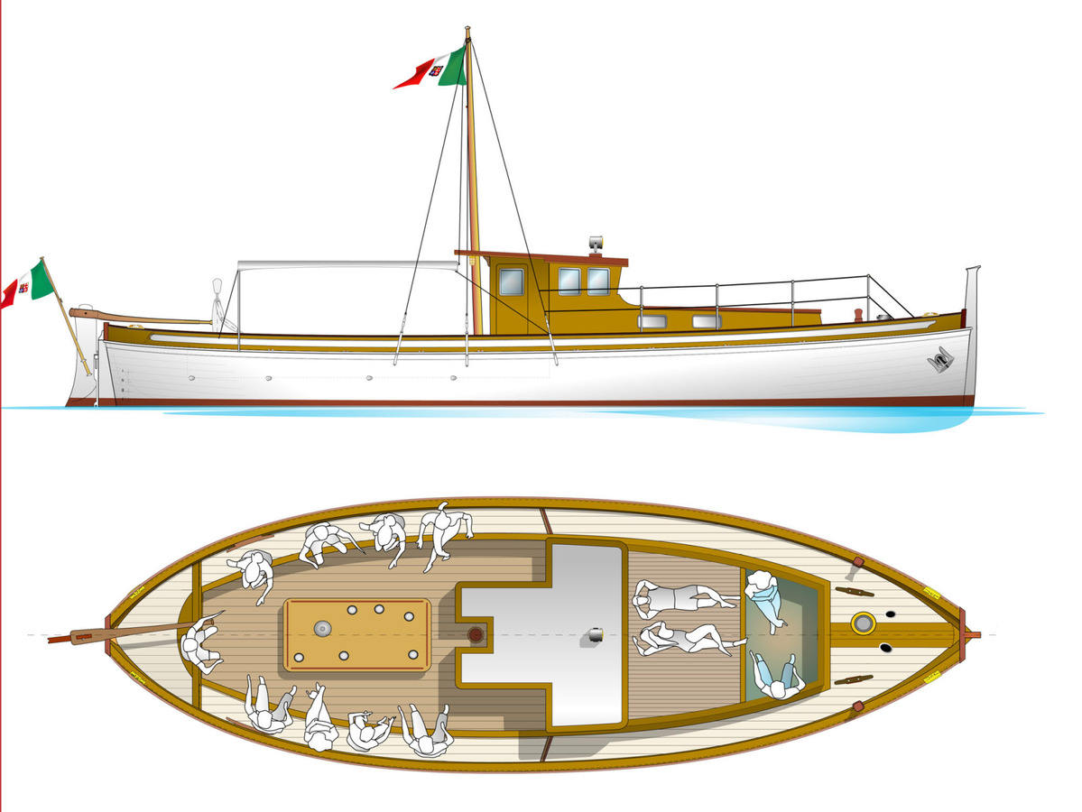 Gozzo14m_Bw_profilo_coperta